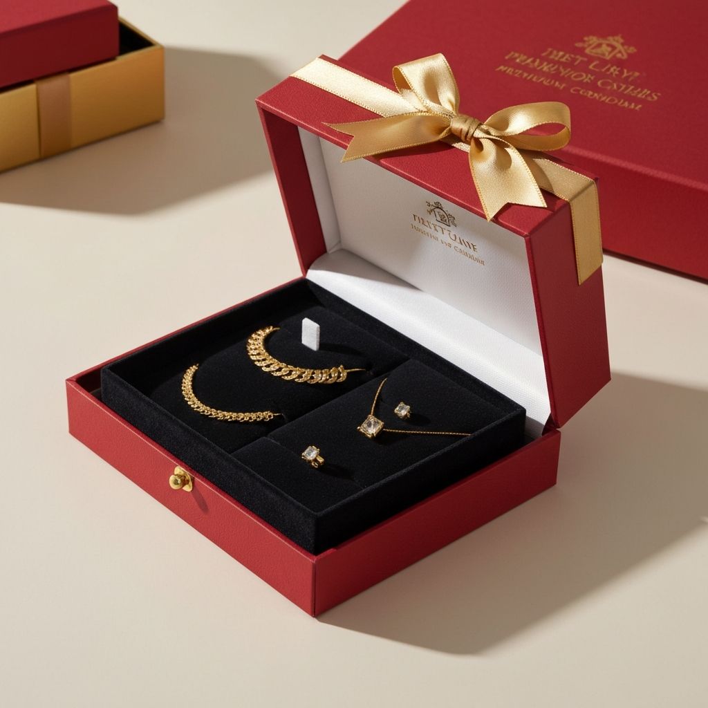 Elegant jewelry gift box with premium presentation